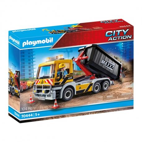 70444 PLAYMOBIL - CAMION AVEC BENNE ET PLATEFORME INTERCHA