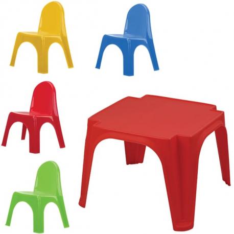 TABLE + 4 CHAISES
