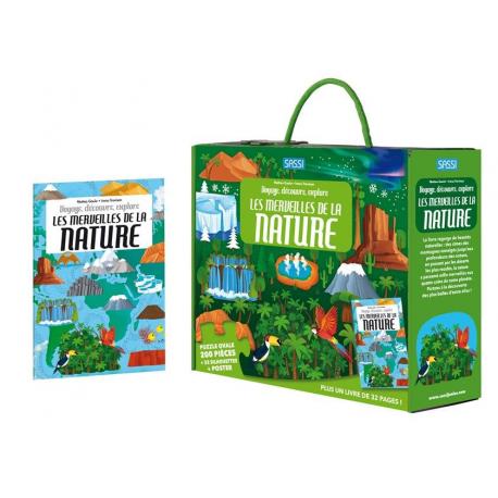 PUZZLE 200 PCS - LES MERVEILLES DE LA NATURE + LIVRE