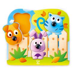 PUZZLE GROS BOUTONS - ANIMAUX SAUVAGES - HAPE