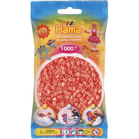 PERLES ROUGES PASTELS SACHET 1000 - HAMA