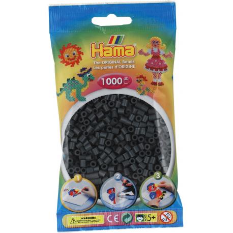 PERLES GRISES FONCEES SACHET 1000 - HAMA