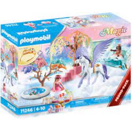 71246 PLAYMOBIL - CALECHE ET CHEVAL AILE