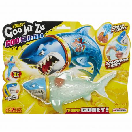 Goo Jit Zu Thrash The Shark Extensible Gluant Pullable Enfants sans Dégâts  Jouet