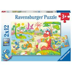 PUZZLE 2X12 PCS - MES DINOS PREFERES