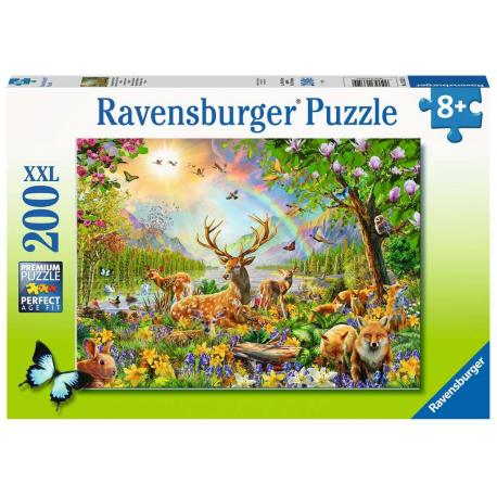 PUZZLE 200 PCS - FAMILLE DE CERFS ET AUTRES ANIMAUX