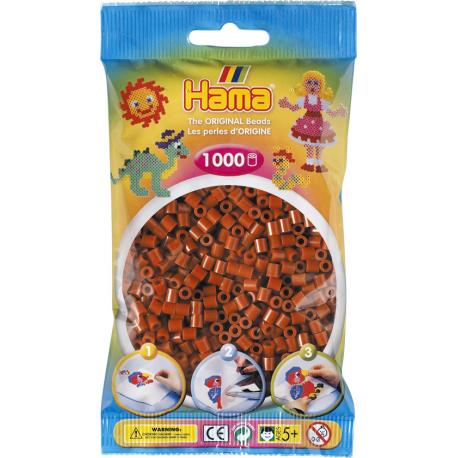 PERLES MARRON ROUGE SACHET 1000 - HAMA