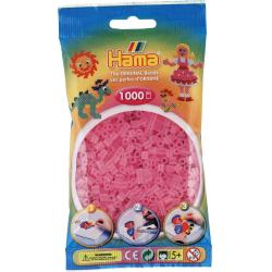 PERLES ROSES TRANSPARENTES SACHET 1000 - HAMA