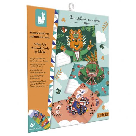 6 CARTES POP-UO ANIMAUX A CREER