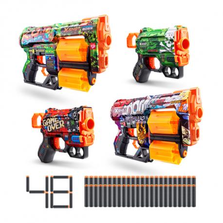 PISTOLET XSHOT SKINS - PACK 4