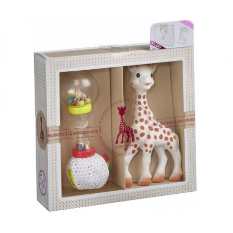 COFFRET NAISSANCE HOCHET SOFT MARACAS - SOPHIE LA GIRAFE