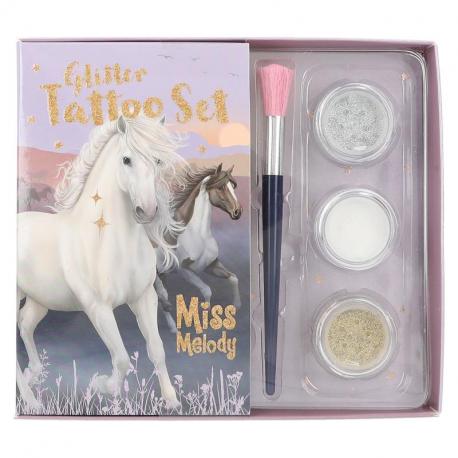 MISS MELODY - SET TATOUAGE PAILLETE NIGHT HORSES