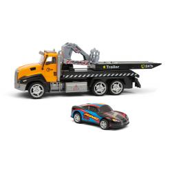 COFFRET 2 VEHICULES - CAMION DEPANNEUSE ET VOITURE DE COURSE