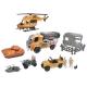 GRAND COFFRET CAMIONS + HELICOPTERE MILITAIRE ET ACCESSOIRES