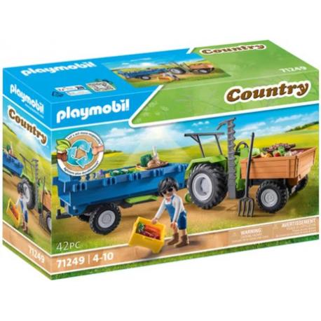 71249 PLAYMOBIL - TRACTEUR AVEC REMORQUE