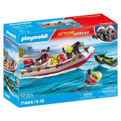 71464 PLAYMOBIL - BATEAU DE POMPIER ET SCOOTER DES MERS