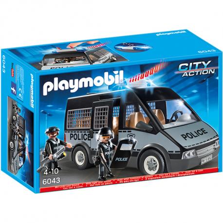 6043 PLAYMOBIL - FOURGON DE POLICE AVEC SIRENE ET GYROPHA