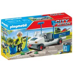 71433 PLAYMOBIL - AGENT D'ENTRETIEN VOIRIE AVEC VÉHICULE