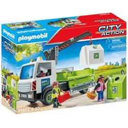 71431 PLAYMOBIL - CAMION-GRUE DE RECYCLAGE DE VERRE