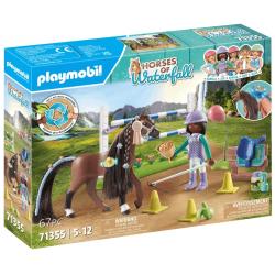 71355 PLAYMOBIL - ZOE & BLAZE AVEC PARCOURS D'OBSTACLES