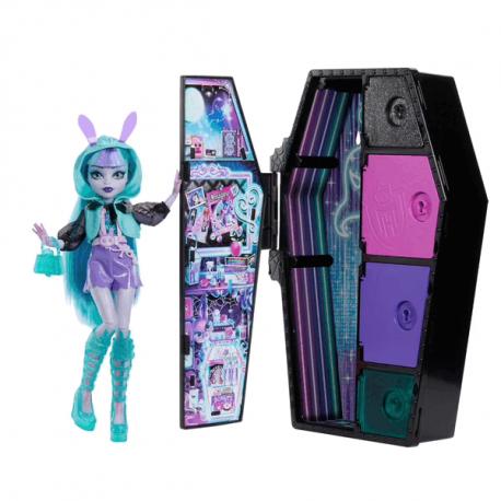 POUPEE TWYLA BOOGEYMAN ET SON CASIER SECRET - NEON FRIGHTS - MONSTER HIGH