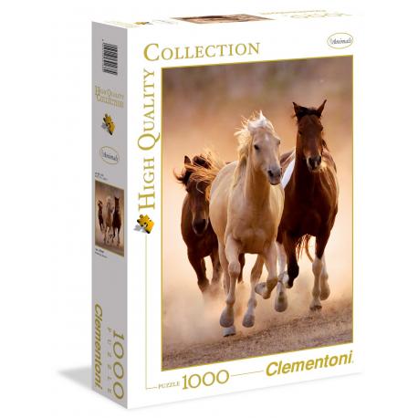 PUZZLE 1000 PCS - CHEVAUX QUI COURENT - CLEMENTONI