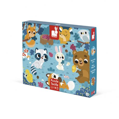 PUZZLE TACTILE 20 PCS - LES ANIMAUX DE LA FORÊT