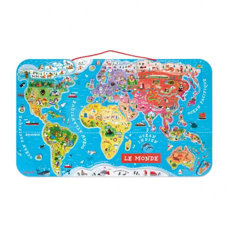 PUZZLE MONDE MAGNETIQUE VERSION FRANCAISE - JANOD