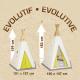 TIPI EN PLASTIQUE EVOLUTIF