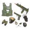 SET MILITAIRE AVEC ARMES + ACCESSOIRES