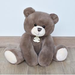 PELUCHE OURS OSCAR - TAUPE 35 CM