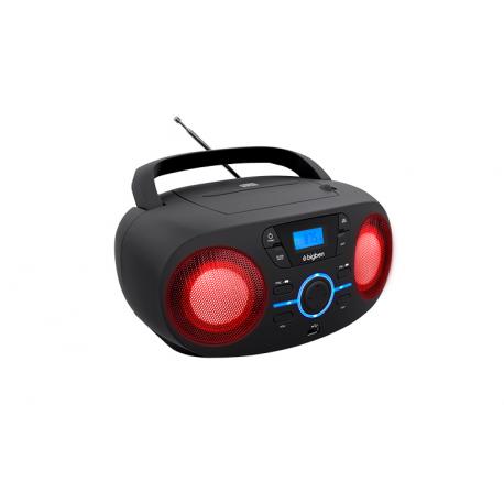 LECTEUR CD/USB PORTABLE LUMINEUX NOIR