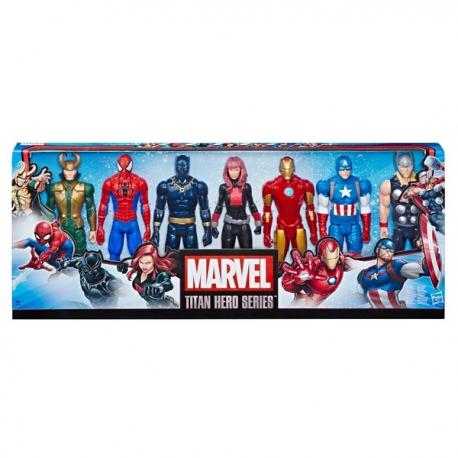 COFFRET 7 FIGURINES MARVEL 30CM