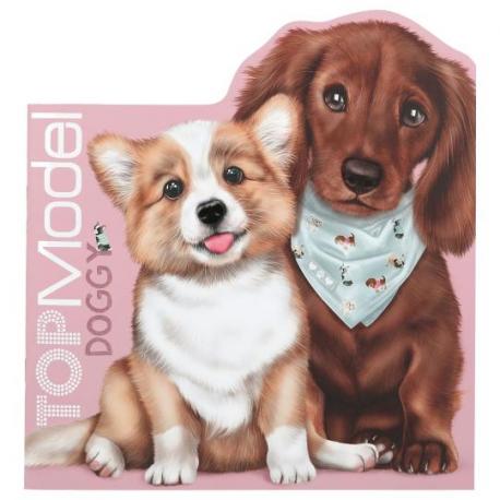 TOPMODEL LIVRE DE COLORIAGE DOGGY FIGURATIF KITTY AND DOGGY