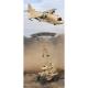 AVION MILITAIRE SONS ET LUMIERES - 2 VEHICULES ET FIGURINE SOLDAT