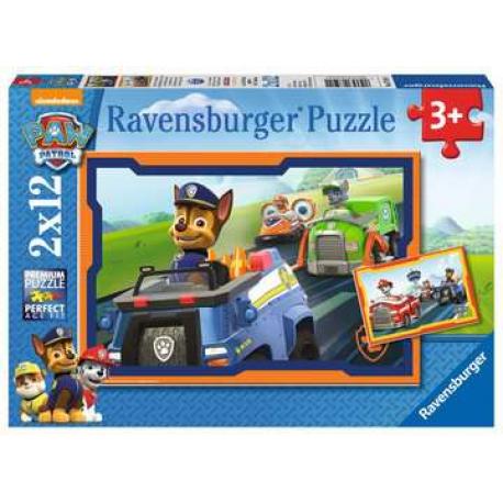 PUZZLE 2X12 PCS - LA PATPATROUILLE EN ACTION