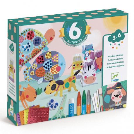 COFFRET CREATIF LES ANIMAUX ET LEURS MAISONS - DJECO