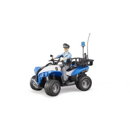 QUAD POLICE AVEC POLICIERE ET ACCESSOIRES - BRUDER