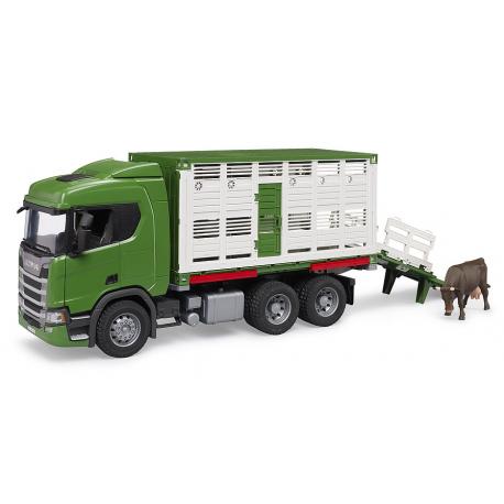 CAMION DE TRANSPORT D'ANIMAUX SCANIA SUPR 560R AVEC 1 BETAIL