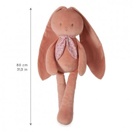 GRANDE PELUCHE LAPIN LAPINOO TERRACOTTA - 80 CM